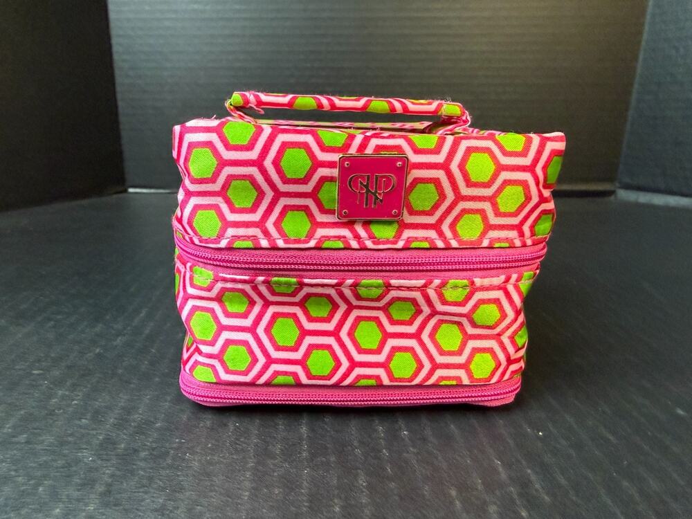 PurseN Weekender Jewelry Travel Case Expandable Organization Pink/Green